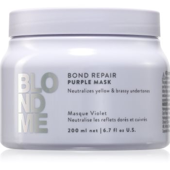 Schwarzkopf Professional Blondme Bond Repair Purple Mask Masca de par neutralizeaza tonurile de galben - imagine 2